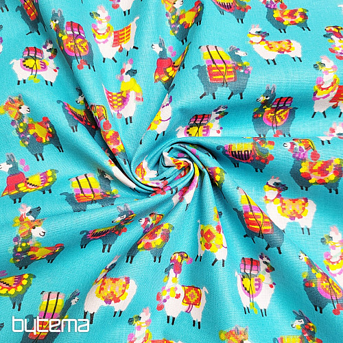 Decorative fabric LAMA turquoise
