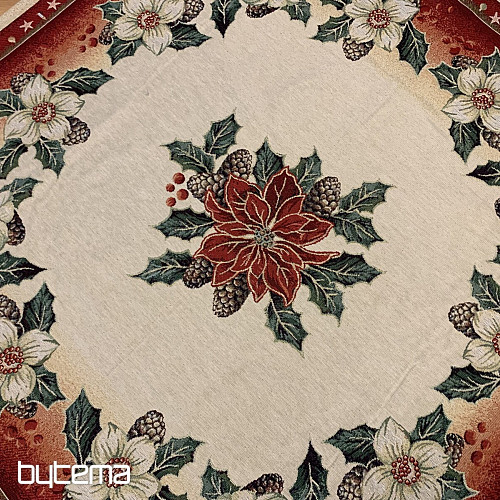 Tapestry tablecloth Christmas rose DIBAR