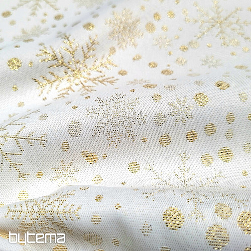 Jacquard deco SNOWFLAKES I gold