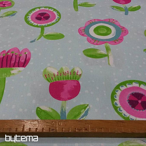Children cotton fabric Tulips