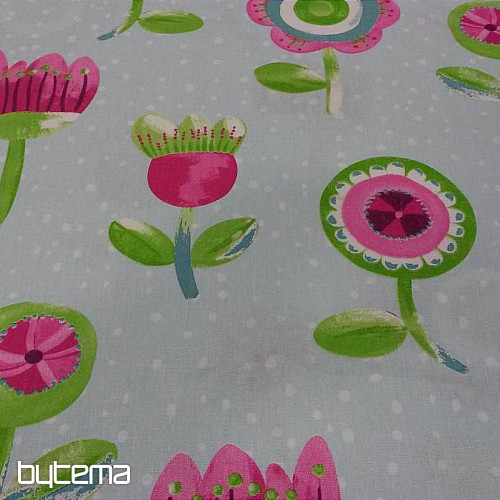 Children cotton fabric Tulips