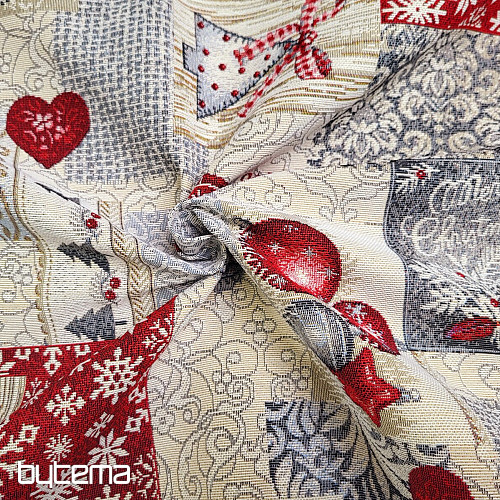 Tapestry fabric MODERN CHRISTMAS