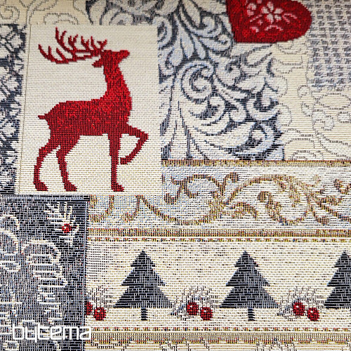 Tapestry fabric MODERN CHRISTMAS