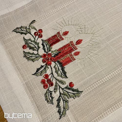 Christmas embroidered tablecloth and shawls CANDLE