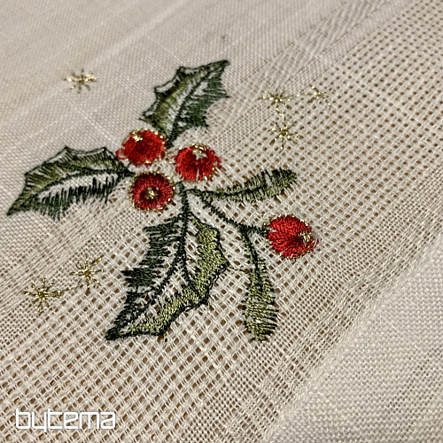 Christmas embroidered tablecloth and shawls CANDLE