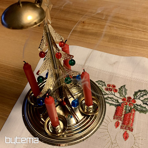 Christmas embroidered tablecloth and shawls CANDLE