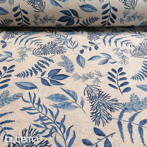 Decorative fabric Fern BLUE