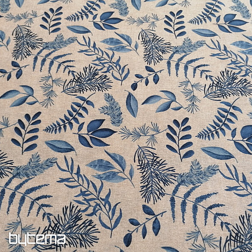 Decorative fabric Fern BLUE