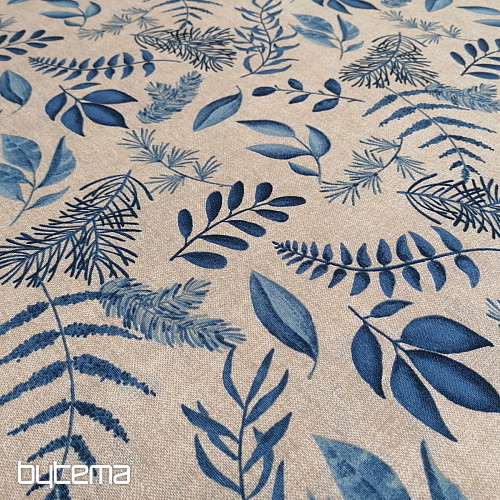 Decorative fabric Fern BLUE