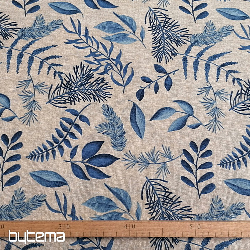 Decorative fabric Fern BLUE