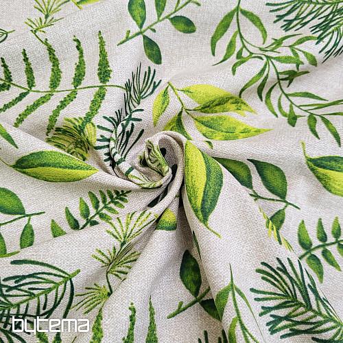 Decorative fabric PLANTS GREEN