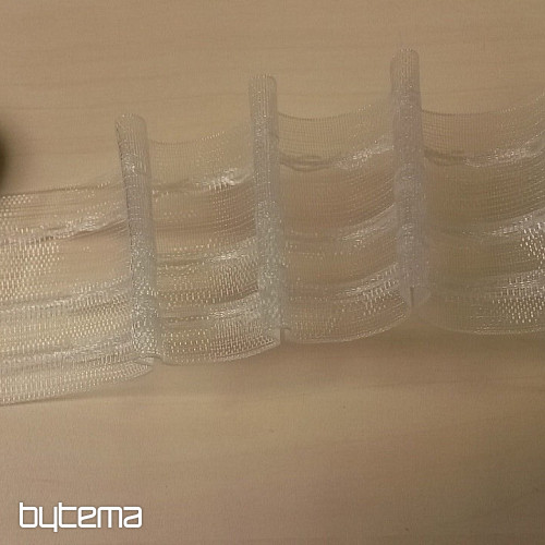 Flaring curtain ribbon 8 cm, 1:1.5