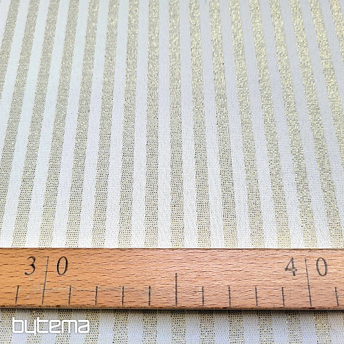 Decorative jacquard fabric STRIPES gold