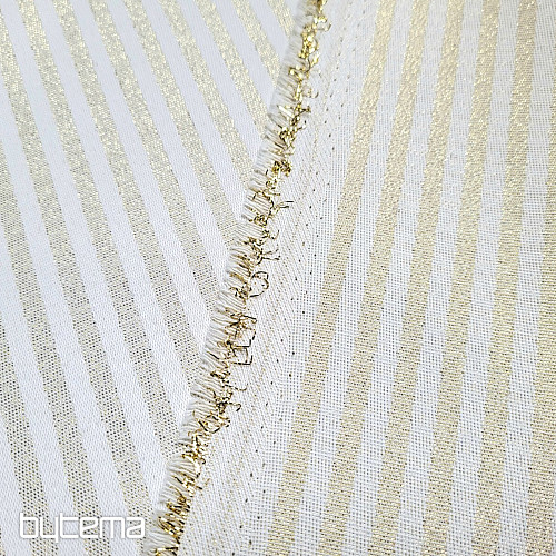 Decorative jacquard fabric STRIPES gold