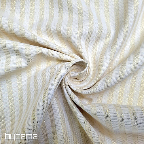 Decorative jacquard fabric STRIPES gold