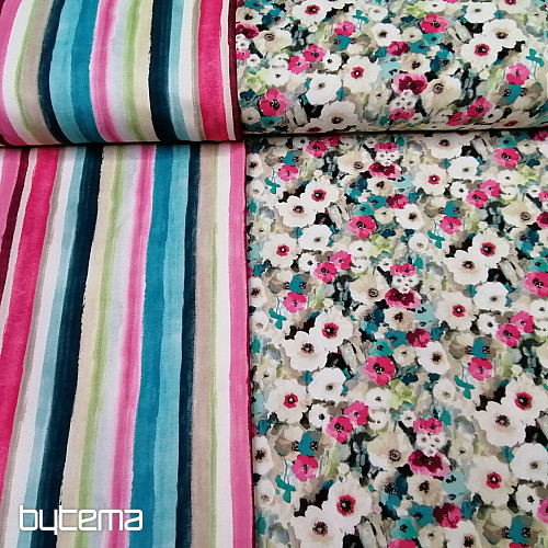 Decorative fabric MONET flowers