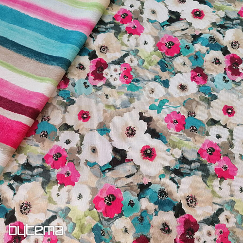 Decorative fabric MONET flowers
