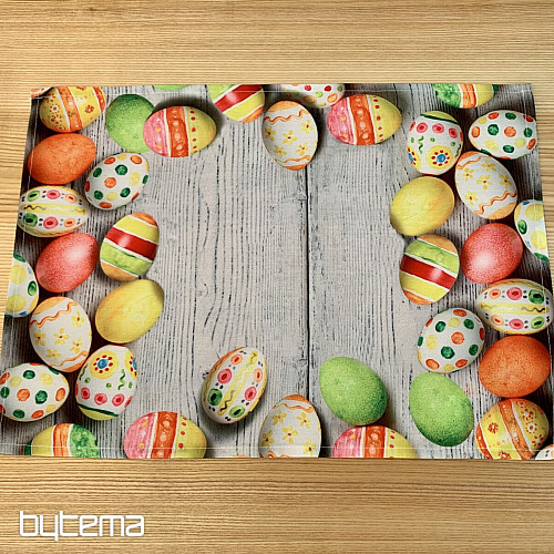 Christmas tablecloth and shawls Colorful Easter eggs