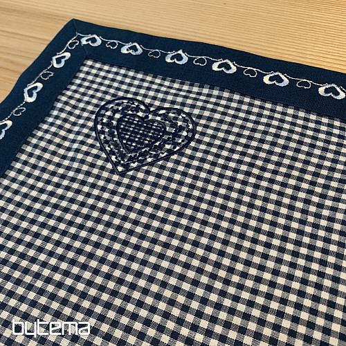 Embroidered placemats RUSTICALLY blue