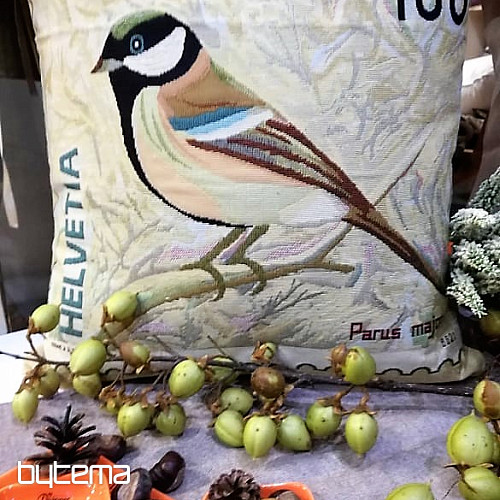 Decorative pillowcase POST STAMP BIRDS