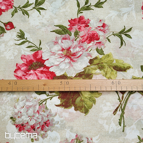 Decorative fabric HORTENSE LEONE beig