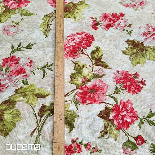Decorative fabric HORTENSE LEONE beig