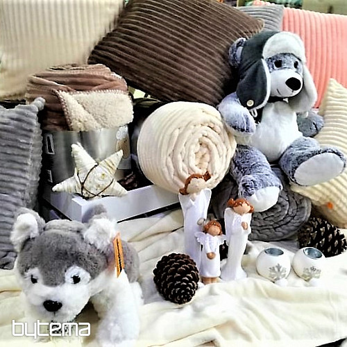 Microfiber blanket EXTRA SOFT SHEEP plastic design - nut