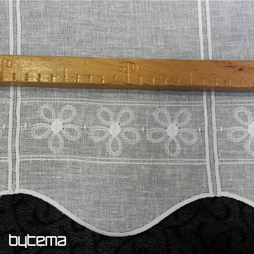 Brise-bise Curtain flowers 11383 white