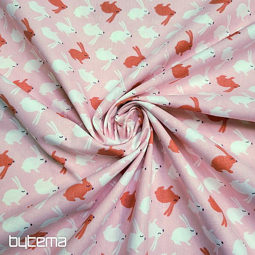 Cotton fabric RABBITS