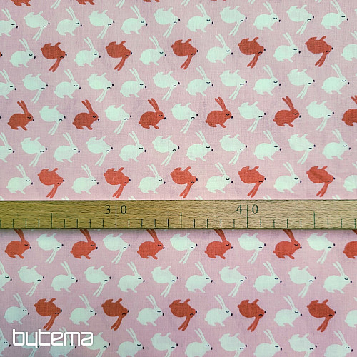 Cotton fabric RABBITS