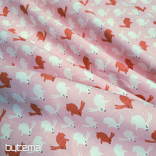 Cotton fabric RABBITS