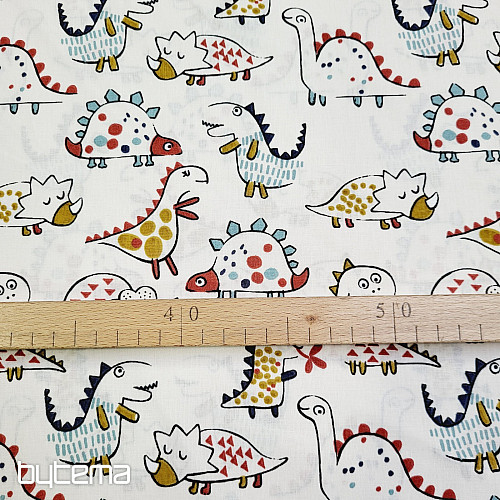 Cotton fabric DINOSAURS
