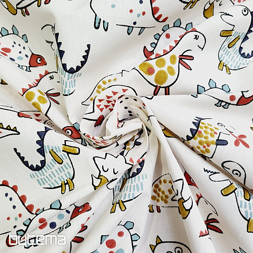 Cotton fabric DINOSAURS