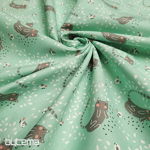 Cotton fabric ITCHY CAT