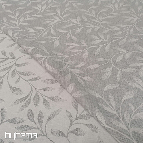 Jacquard deco NIGHT LEAFS Grey
