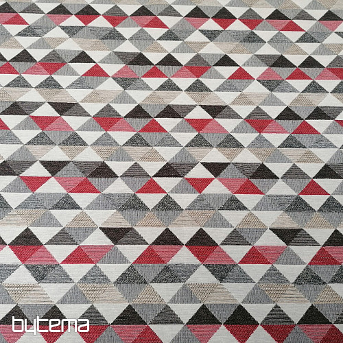 Upholstery Fabric  LUSA triangl red