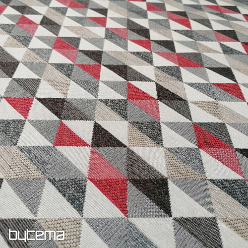 Upholstery Fabric  LUSA triangl red
