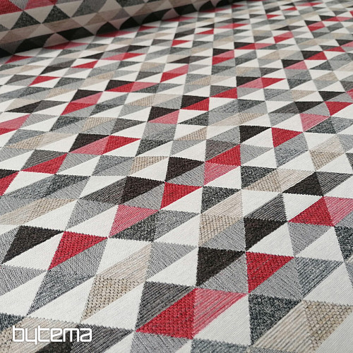 Upholstery Fabric  LUSA triangl red