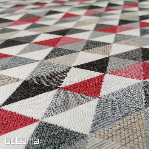 Upholstery Fabric  LUSA triangl red