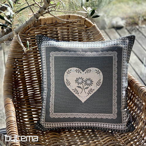 Tapestry cushion cover SELSKÁ JIZBA gray