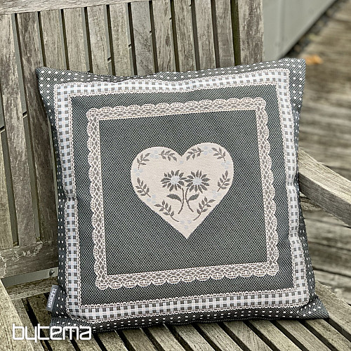 Tapestry cushion cover SELSKÁ JIZBA gray