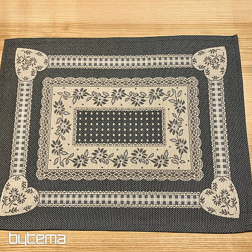 Tapestry tablecloth and shawl SELSKÁ JIZBA gray