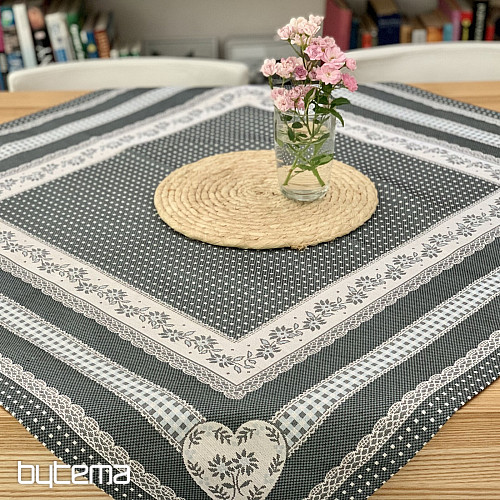 Tapestry tablecloth and shawl SELSKÁ JIZBA gray