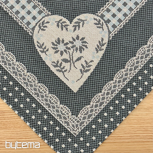 Tapestry tablecloth and shawl SELSKÁ JIZBA gray