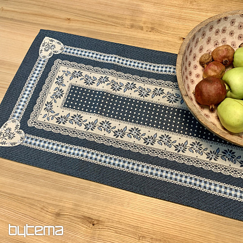 Tapestry tablecloth and shawl SELSKÁ JIZBA blue