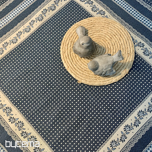 Tapestry tablecloth and shawl SELSKÁ JIZBA blue