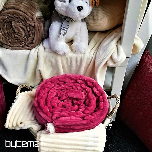 Microfiber blanket EXTRA SOFT SHEEP plastic design - nut