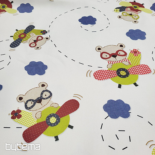 Childres decorative fabric BEAR FLYER