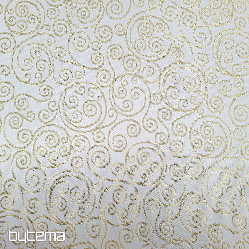Decorative jacquard fabric FLASH ornament gold