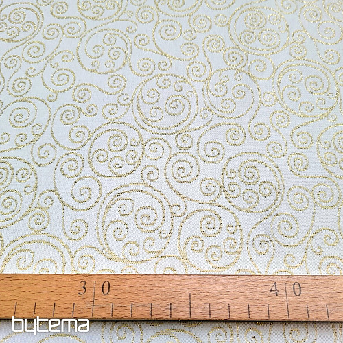 Decorative jacquard fabric FLASH ornament gold